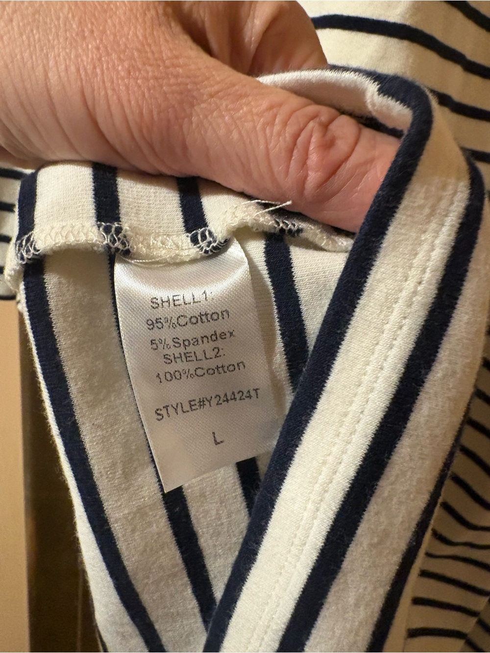 Tuckernuck Pomander Place Striped Knit Popover Striped Dress in Navy & Cream - Picture 7 of 8